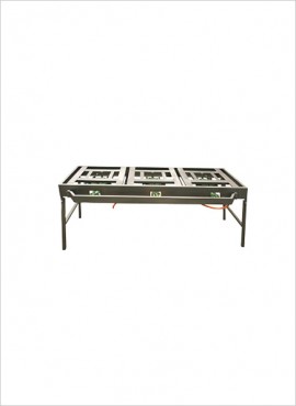 3-burner Gas Boiling Table – Folding Legs (08/3FC)